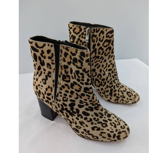 Halogen Boot Leopard Print Block Heel Bootie 6M NEW - Picture 4 of 10
